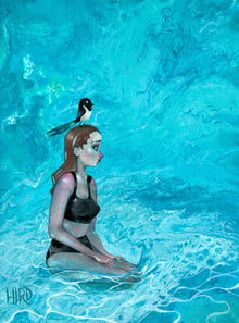  michelle hird art Water Ladies - One for Sorrow print