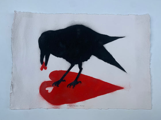 Crow MyPenLeaks original spray paint street art