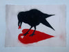 Crow MyPenLeaks original spray paint street art