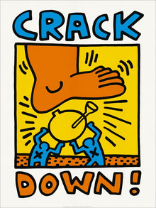  keith haring art Crack Down print